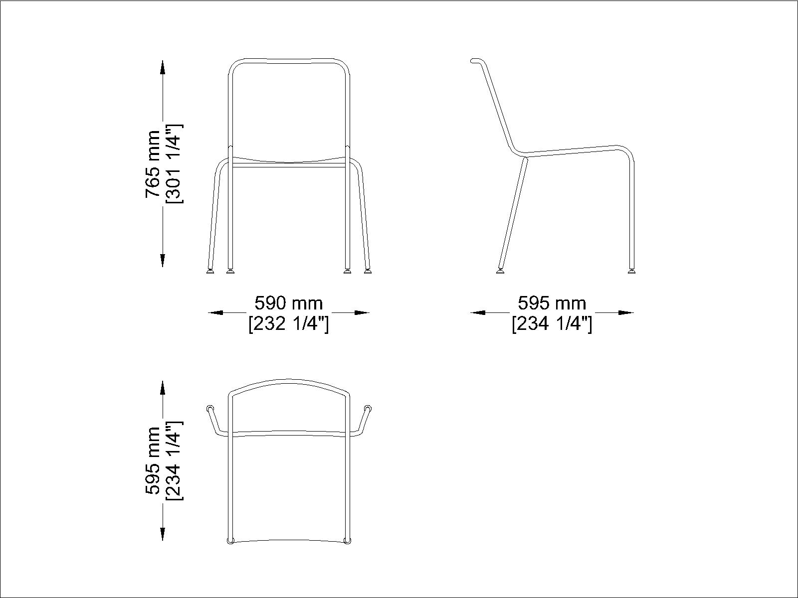 Coro Jubeae JS Stuhl SUN oder Batyline ® Gewebe Rahmen Edelstahl satiniert stapelbar
