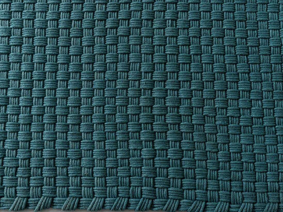 Design Outdoor Teppich handgeknüpft rechteckig in blau