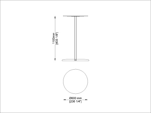 CORO RAB Tisch rund Ø 60 x Höhe 110 cm