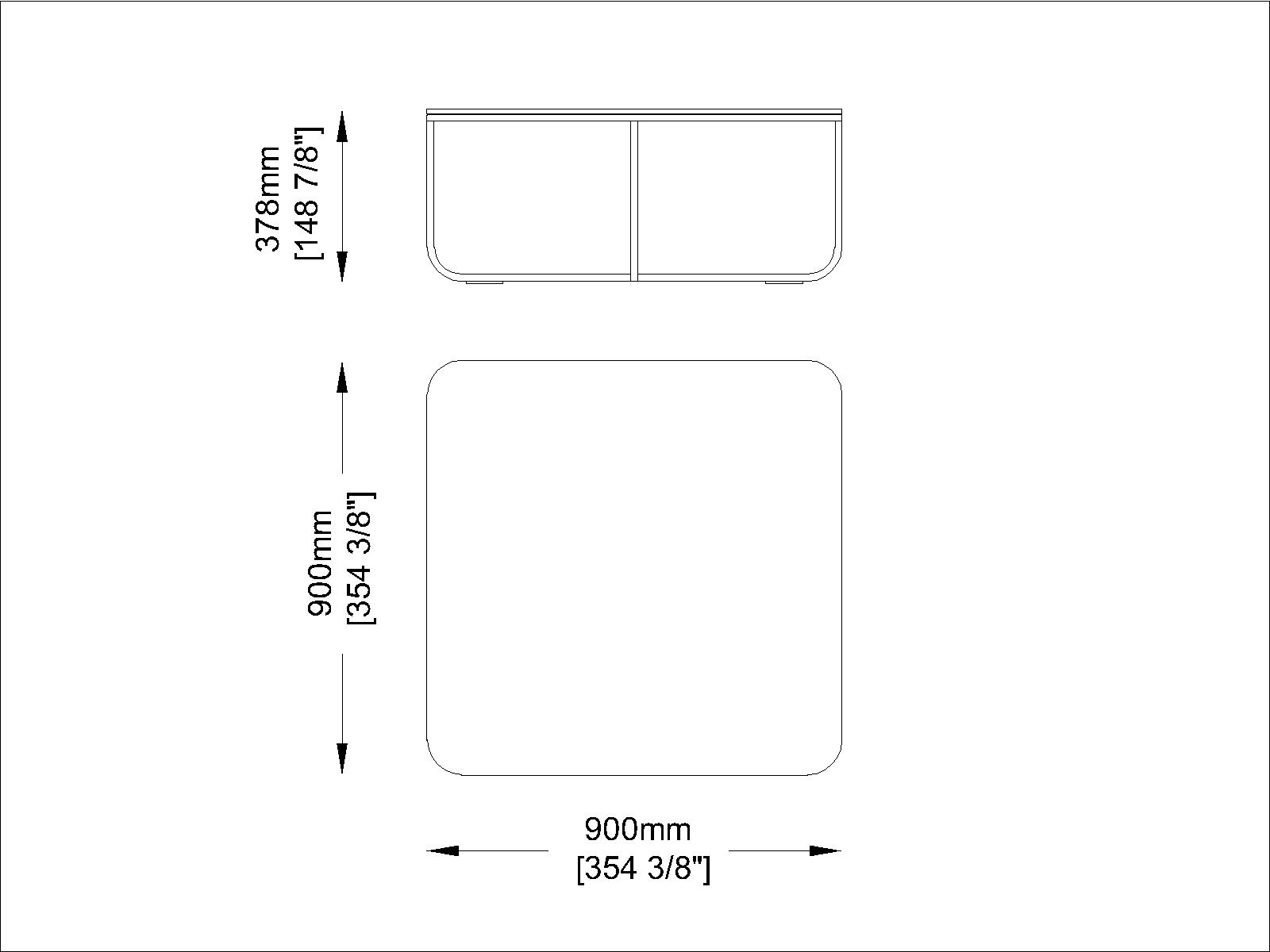 Coro SG1 Outdoor Lounge Tisch rund Ø 900 mm Tischplatte Laminat Rahmen Edelstahl satiniert
