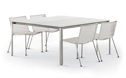 Coro Shot Outdoor Tisch rechteckig 1800 x 900 x 730 mm Rahmen Edelstahl satiniert