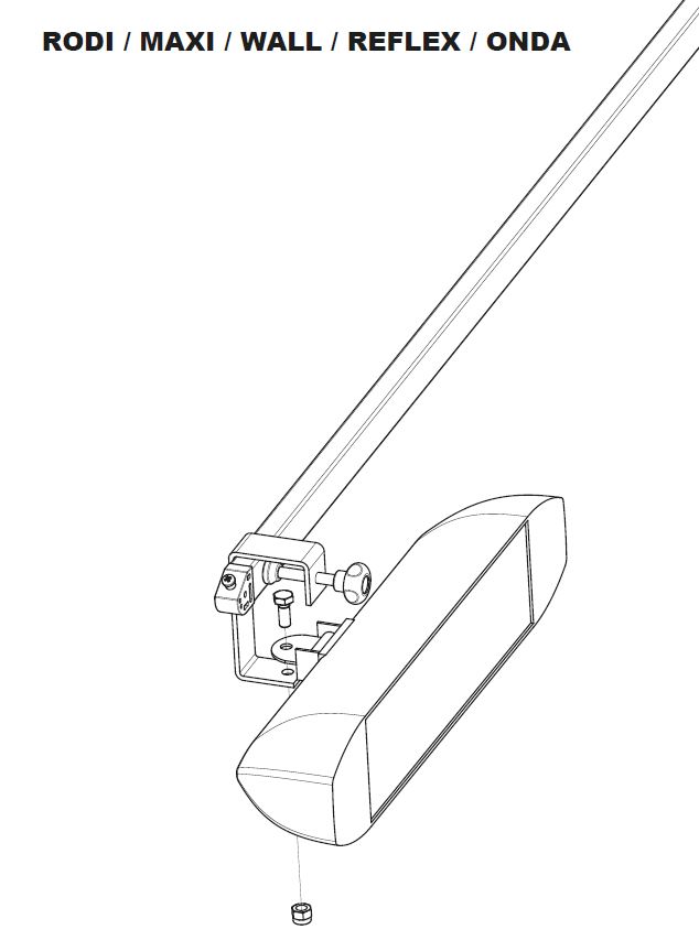 Heizstrahler für Aluminium Mittelstock-Schirme MAXI