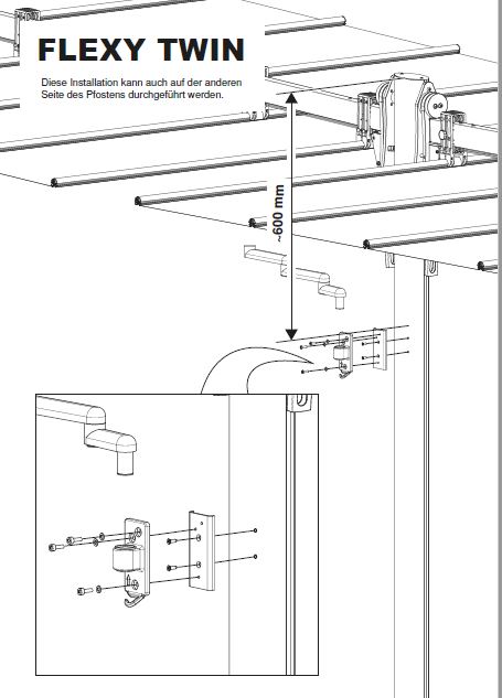 Heizstrahler für Markise Flexy TWIN mit Fernbedienung