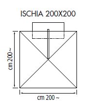 Ampel-Schirm mit Schwenk-System Ischia 200 x 200 cm