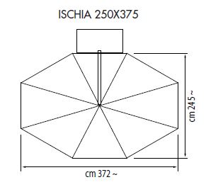 Ampel-Schirm mit Schwenk-System Ischia 250 x 375 cm