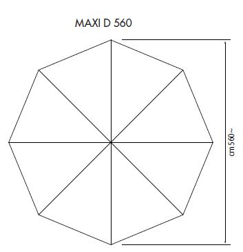 Aluminium Teleskop-Gross-Schirme Maxi rund Ø 560 cm mit Kurbelbedienung Bezug lt. Kollektion