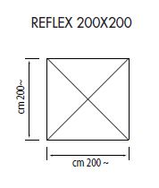 Aluminium Mittelstock-Schirme Reflex 200 x 200 cm ohne Windauslass