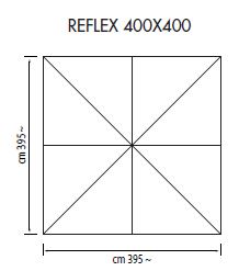 Aluminium Teleskop-Mittelstock-Schirme Reflex Teleskop 400 x 400 cm