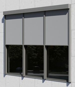 zipSCREEN F50 für Pfosten-Riegel-Fassaden